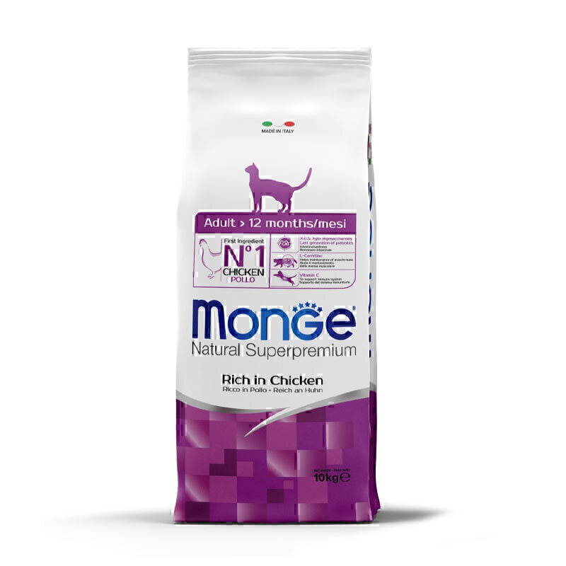 غذای خشک گربه بالغ مونژه با طعم مرغ